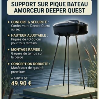 Support sur pique bateau amorceur deeper quest